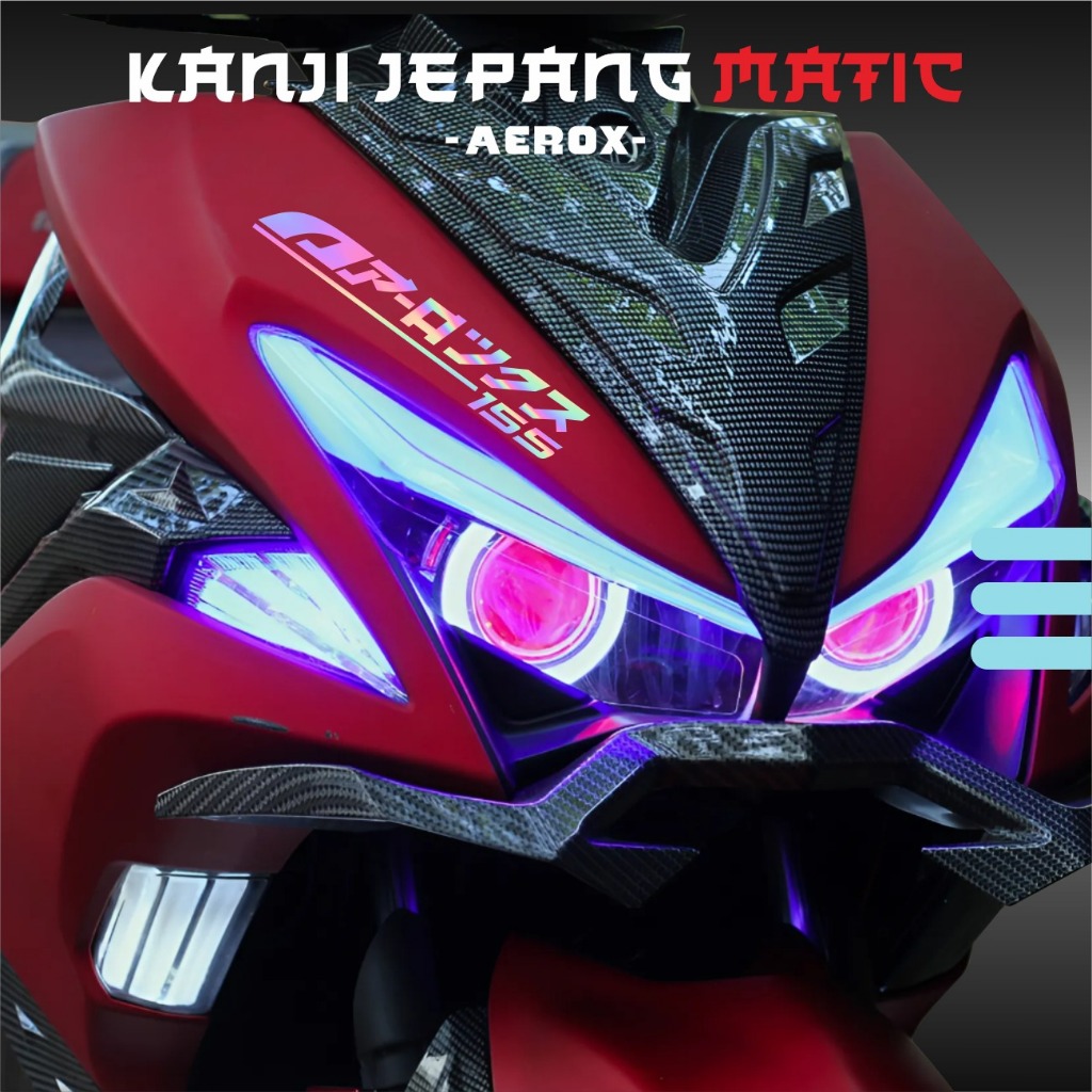 Stiker Cutting BEAT KANJI JEPANG Sticker MOTOR AEROX KANJI JEPANG TERMURAH DAN TERBAIK