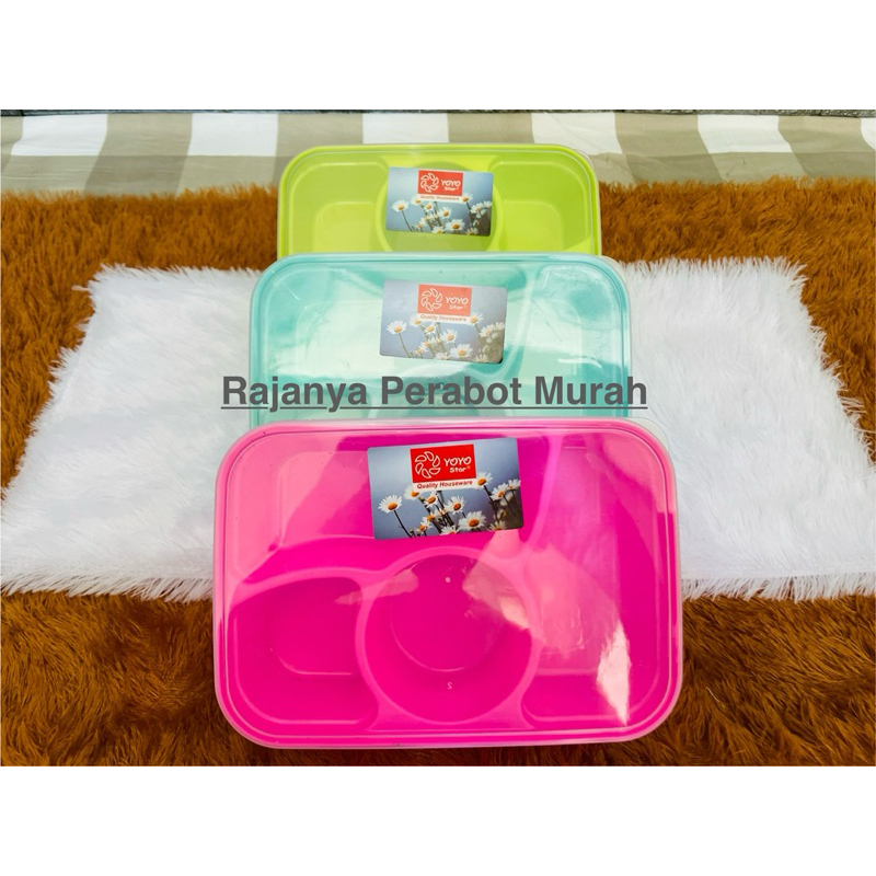 Misting / Lunch Box / Tempat Makan Bento Sekat 4