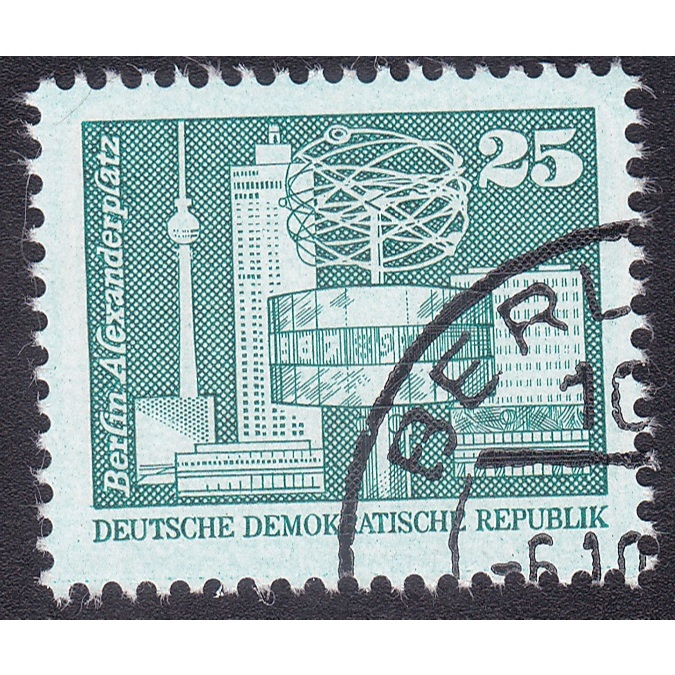 

A 10902 SATU BUAH PRANGKO JERMAN NOMINAL 25 PFENNIG TEMA BERLIN ALEXANDER PLATZ DENGAN KONDISI SUDAH ADA CAP