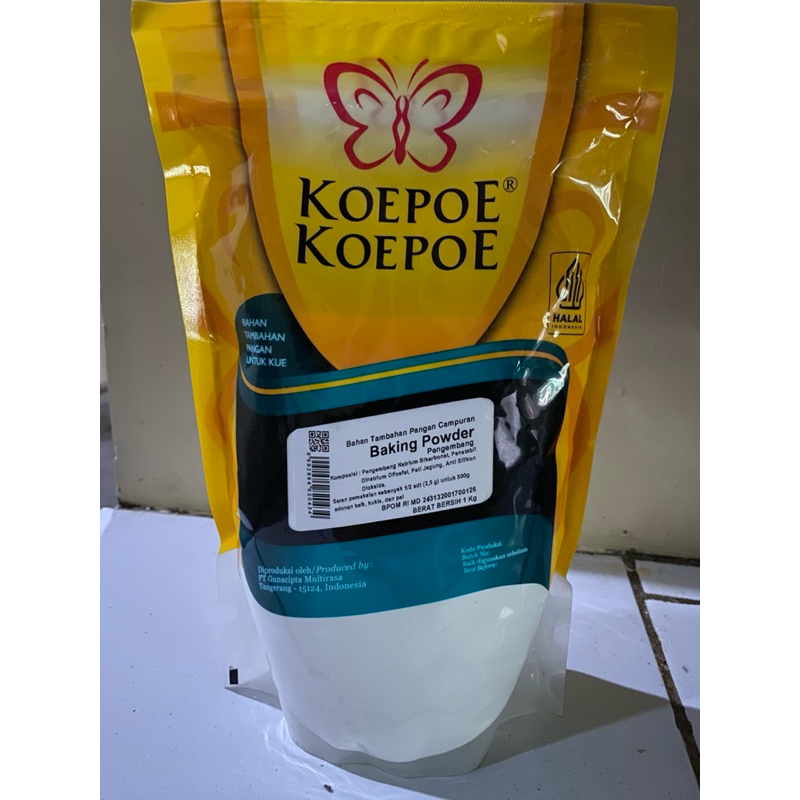 

Baking Powder Koepoe 1kg (dijual cepat karena salah beli)