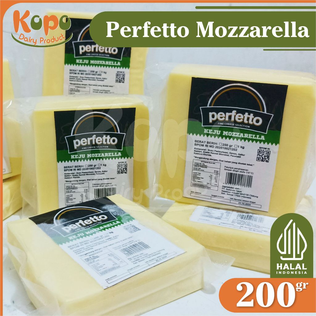 

Keju Mozzarella Perfetto - Mozzarella Chesse Perfetto (200gr)