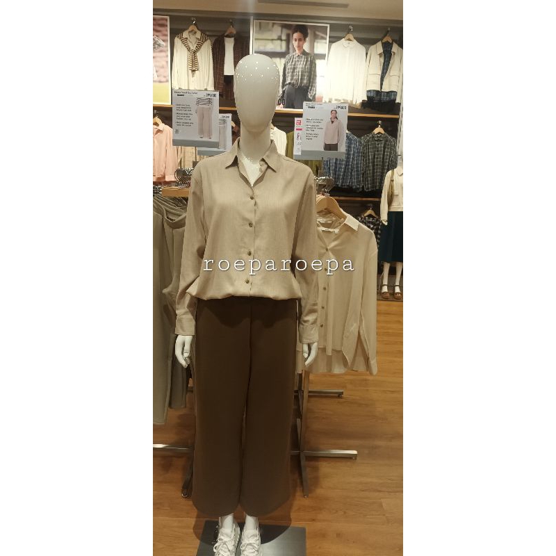 WOMEN Kemeja Flannel Lembut Skipper Uniqlo | Soft Flannel Skipper Skirt Uniqlo| Jastip Uniqlo