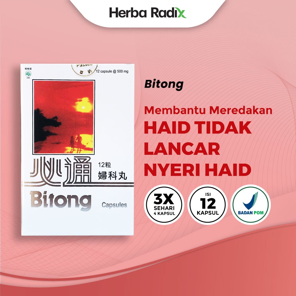 Bitong Capsule - Melancarkan & Meredakan Nyeri Haid