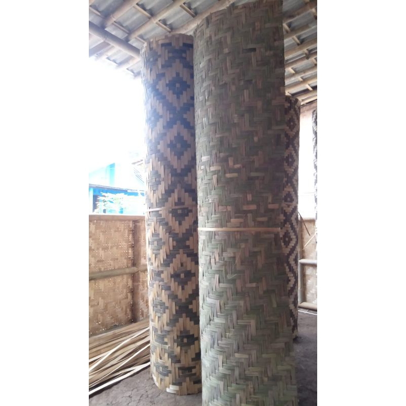 anyaman bambu full kulit/full hinis/bilik bambu/gribig uk2x3