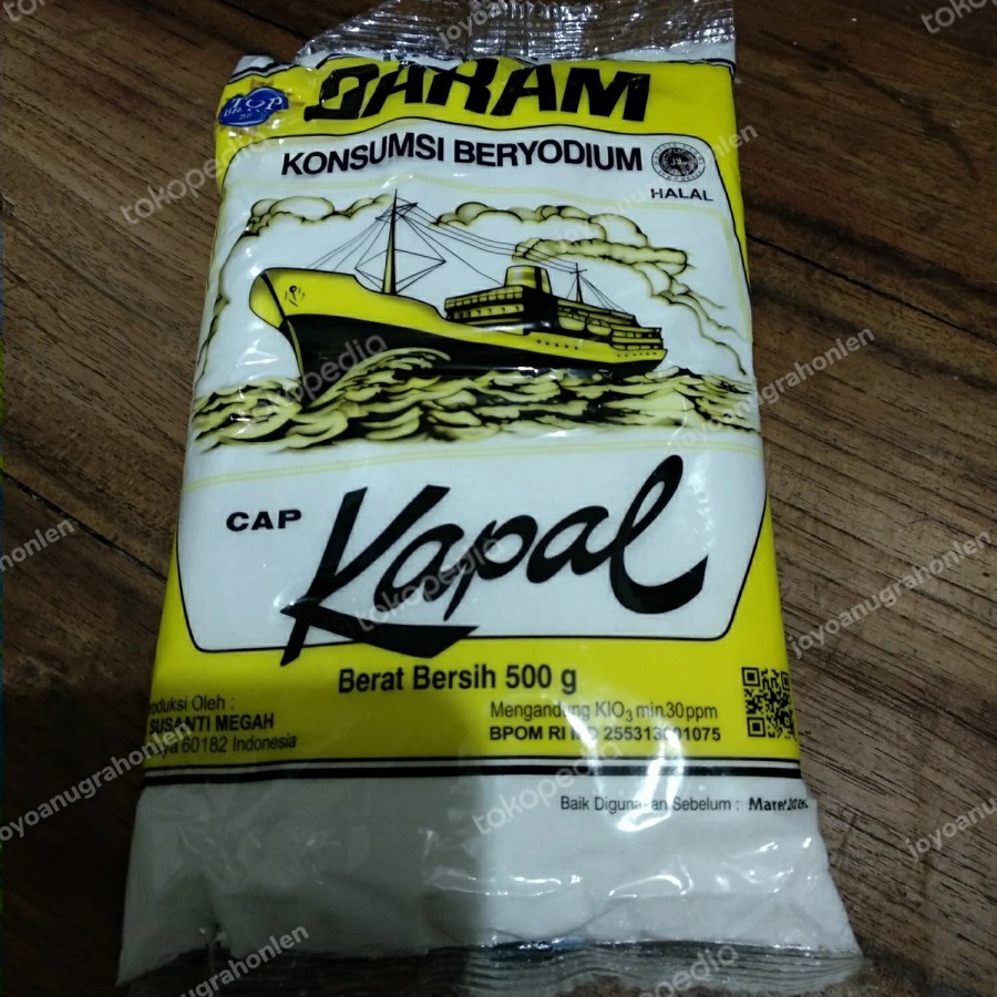 

Garam Dapur Cap Kapal 500 gram