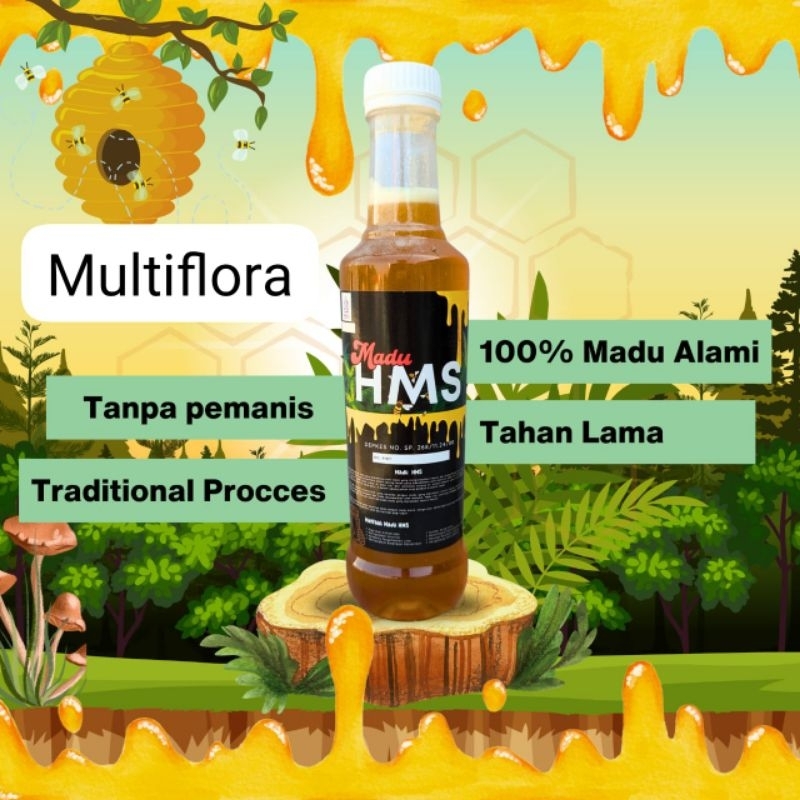 

madu murni multiflora 500 gram 1000 gram premium RAW HONEY