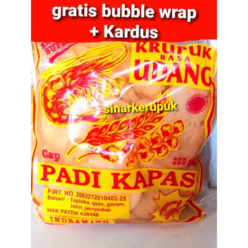 

kerupuk udang padi kapas uk sedang ASLI indramayu