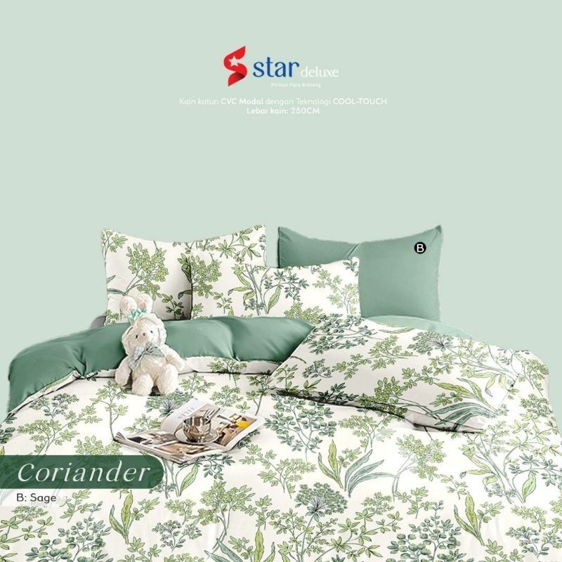 Sprei katun lokal motif daun terbaru | daun hijau | vintage | sprei ala korea bahan lembut | custom