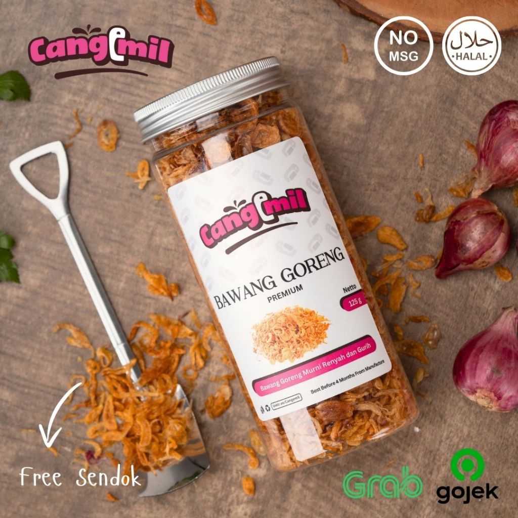 

CANGEMIL Bawang Goreng Premium | 125 Gram | Renyah dan Gurih 100% Tanpa Tepung dan MSG