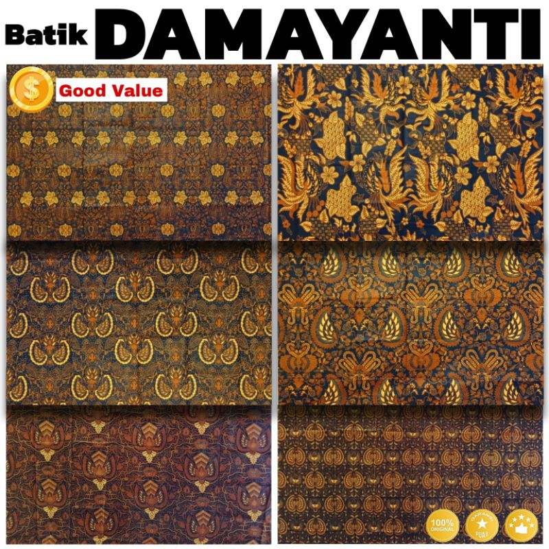Kain Batik Damayanti Batu Sogan Jarik Samping Sarung Wanita Pria Motif Murah Panjang Solo Pekalongan