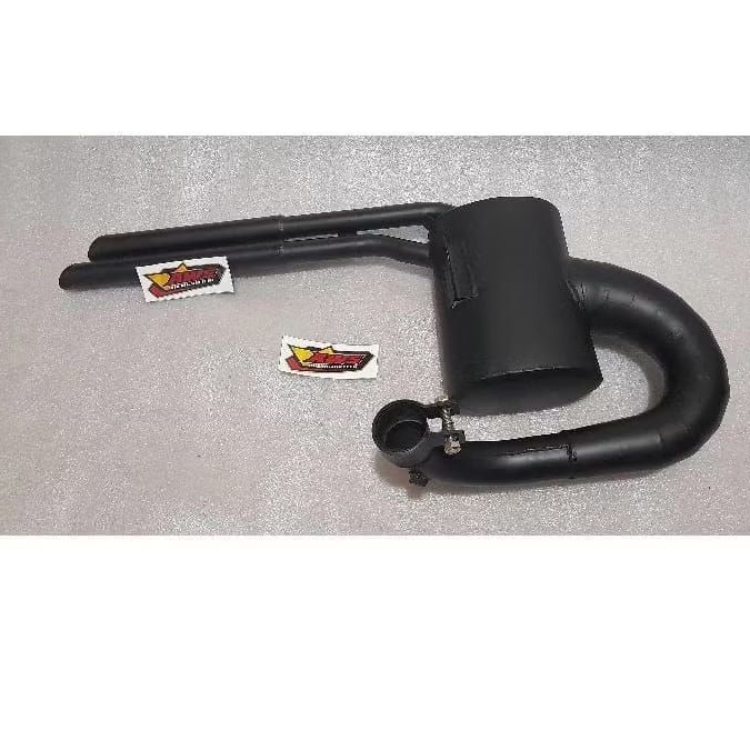 Knalpot Vespa Standar racing Big Box Double silincer 150cc
