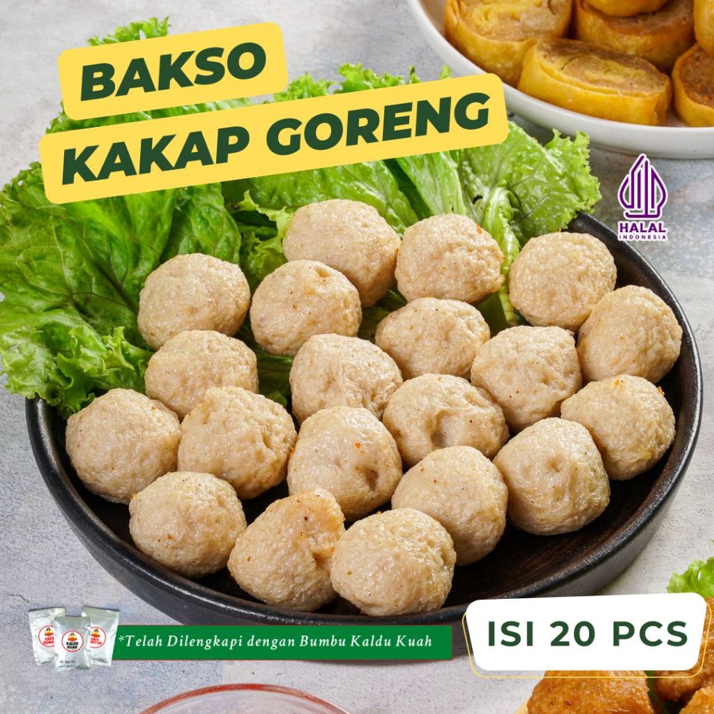 

Bakso Ikan Kakap Goreng (Bakso Sehat/FrozenFood/Cemil)