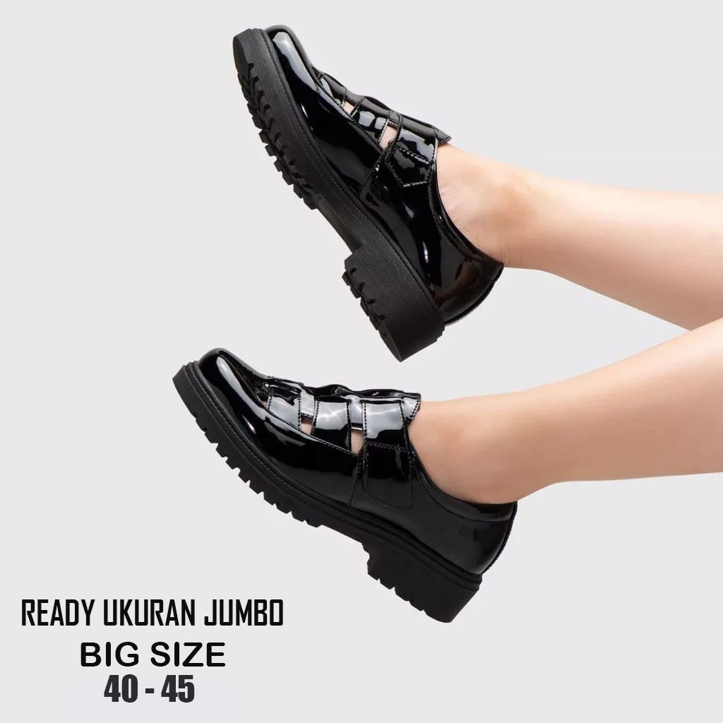 SEPATU WANITA DOCMART OXFORD LOAFERS FORMAL PESTA CEWEK BIG SIZE JUMBO
