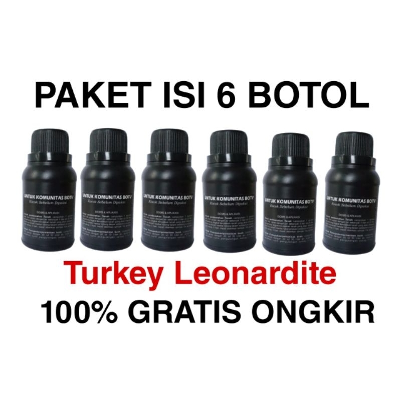 Paket Isi 6 Botol Turkey Leonardite pembenah tanah & Penyubur