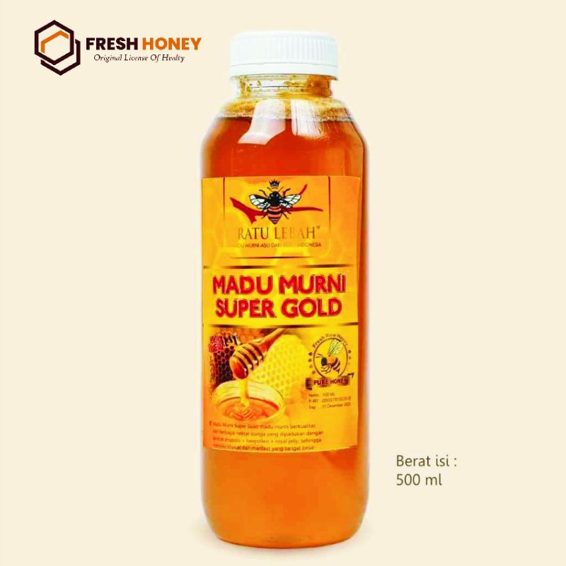 

Madu Super Gold l 500 ml l 4 in 1 l Madu Murni l Propolis l Royal Jelly l Bee Pollen