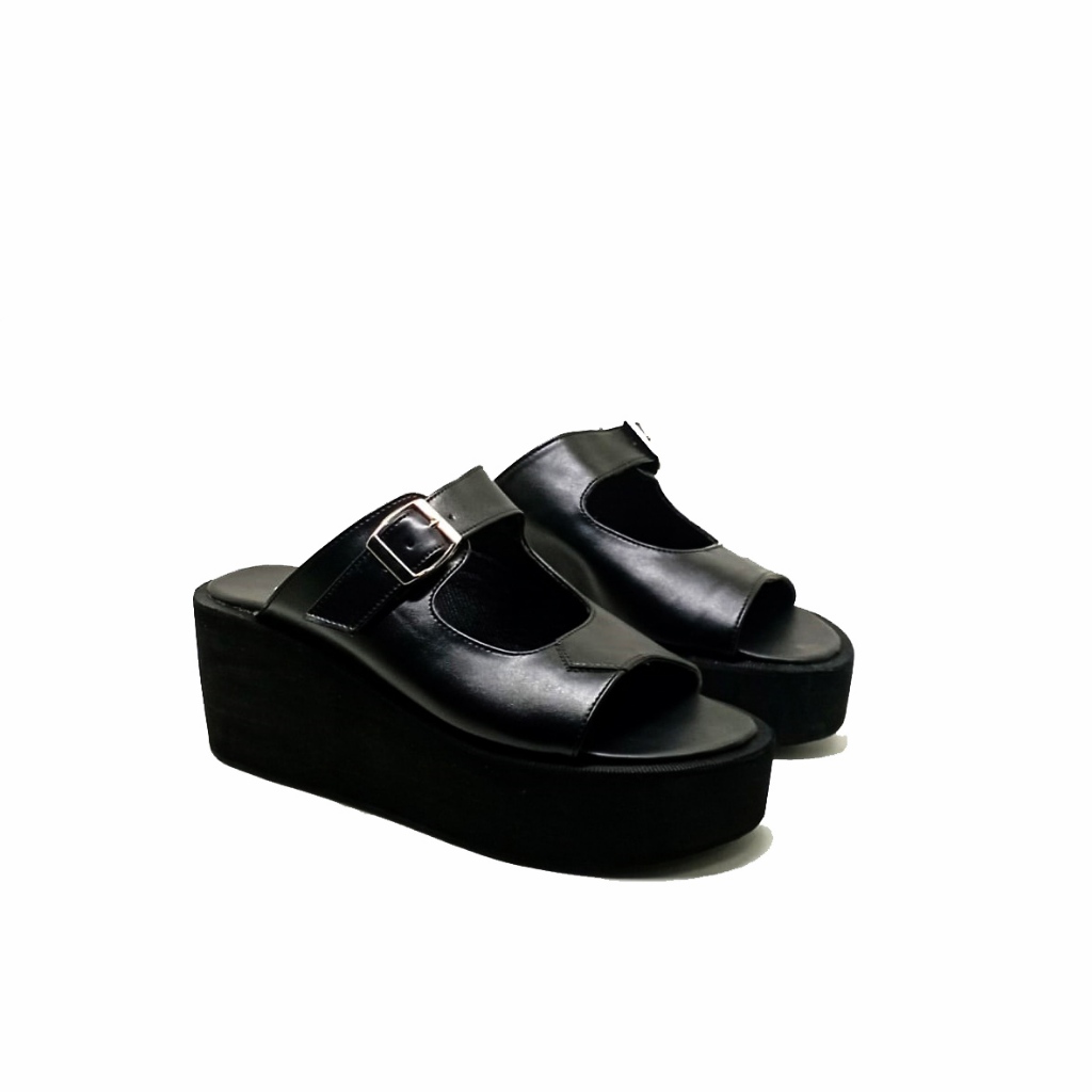 PREMIUM - Sandal Wanita Slide Big Size Wedges Selop Casual Pesta Cewe Ukuran Jumbo 40 41 42 43 44 45