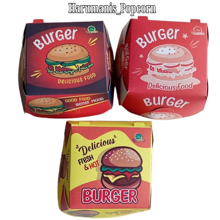 

400 Lembar bungkus burger / Kemasan burger / Wadah burger / Box burger / Dus burger