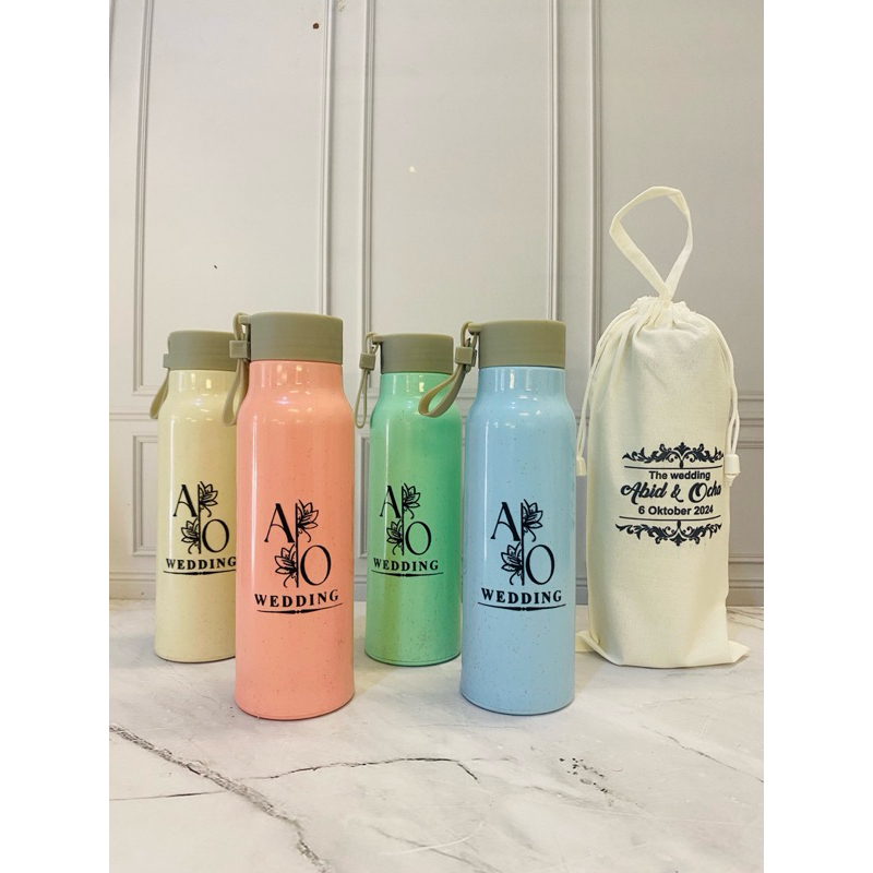 SOUVENIR BOTOL JERAMI / SOUVENIR TUMBLER JERAMI / SOUVENIR PERNIKAHAN / SOUVENIR WEDDING / SOUVENIR 