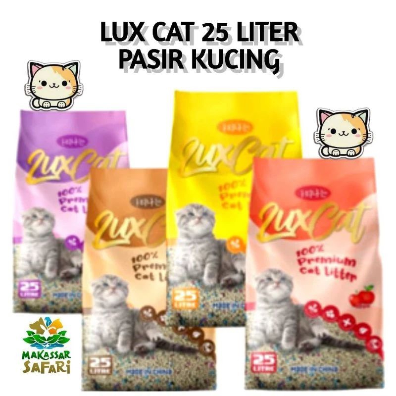 LiterPasir Kucing WANGI GUMPAL BENTONITE LUX 25liter PASIR LUX 25Liter PASIR KUCING Gumpal