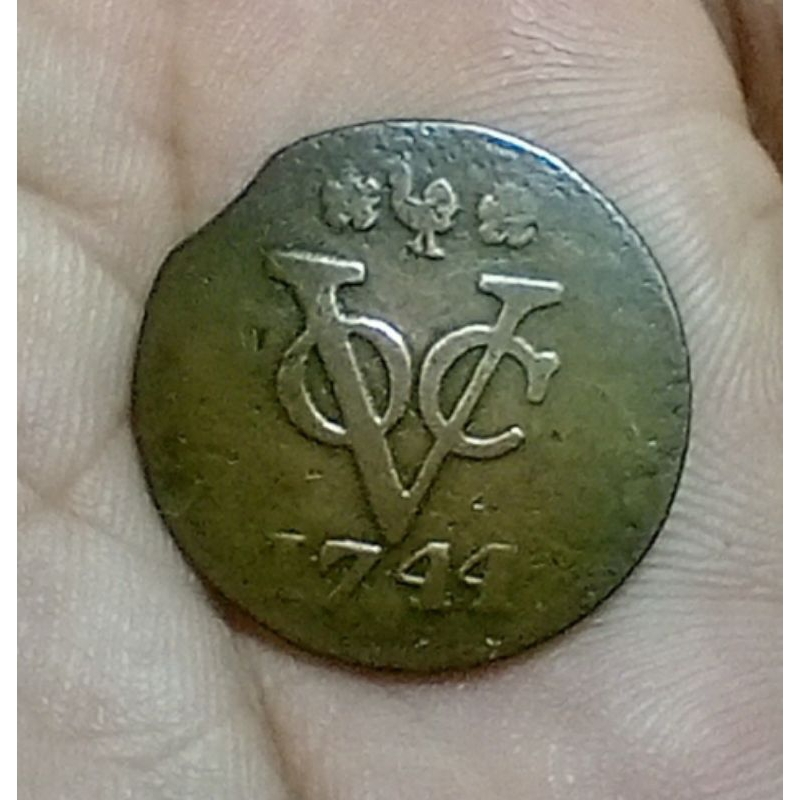 Koin VOC 1 Duit West Friesland 1744