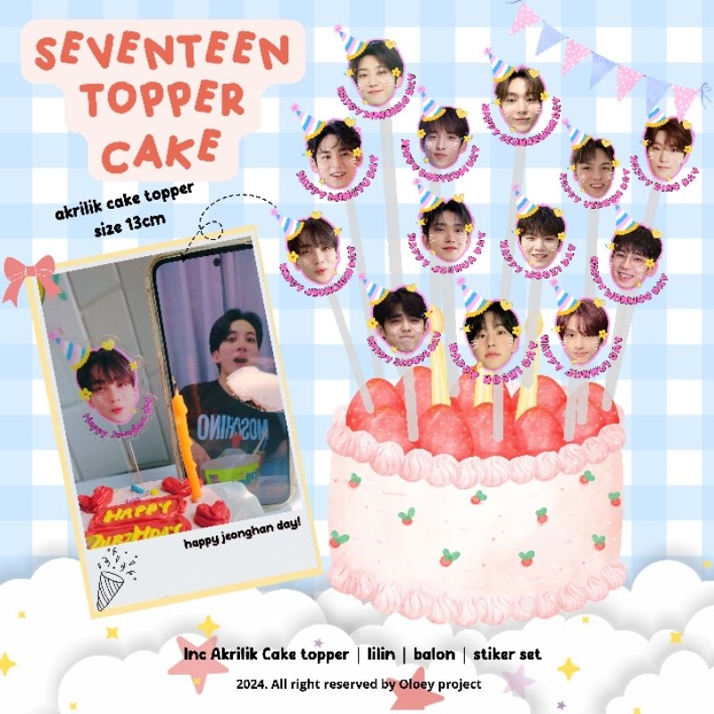 Topper birthday cake kpop NCT BTS SVT SKZ