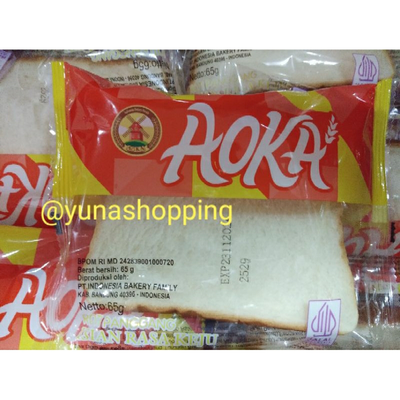 

Aoka roti panggang rasa keju 65g