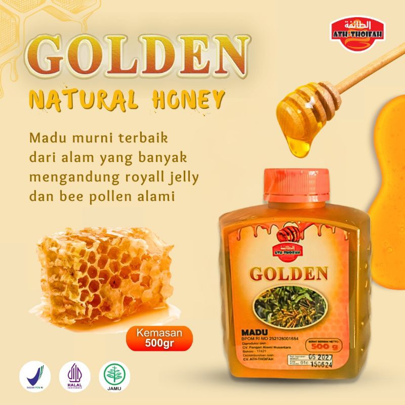 

Madu Asli Murni Natural Golden Honey Ath Thoifah 500gr