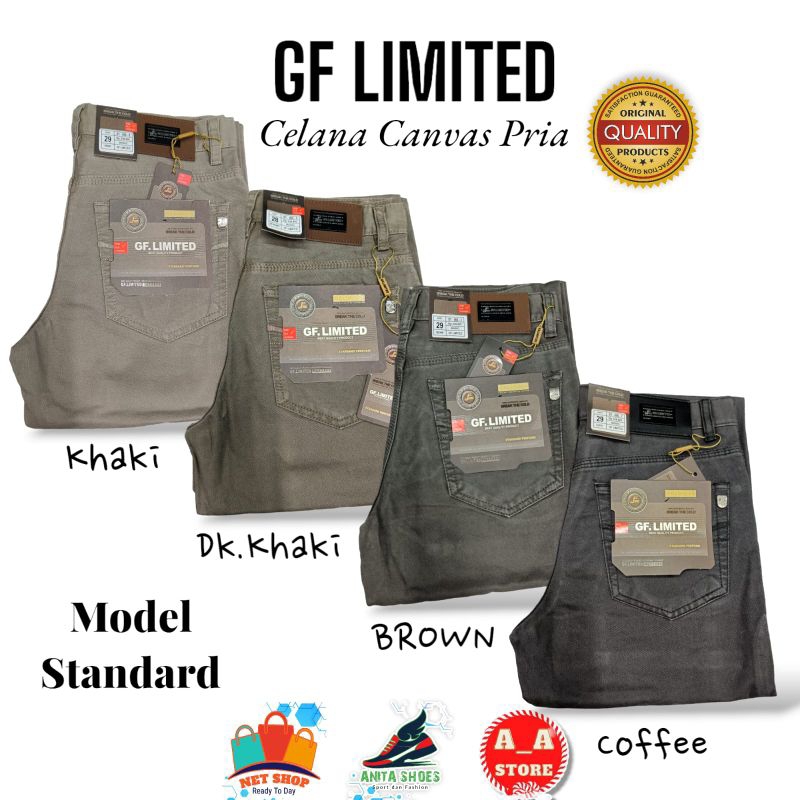 Celana Panjang Pria GF Limited Canvas Reguler 28-32
