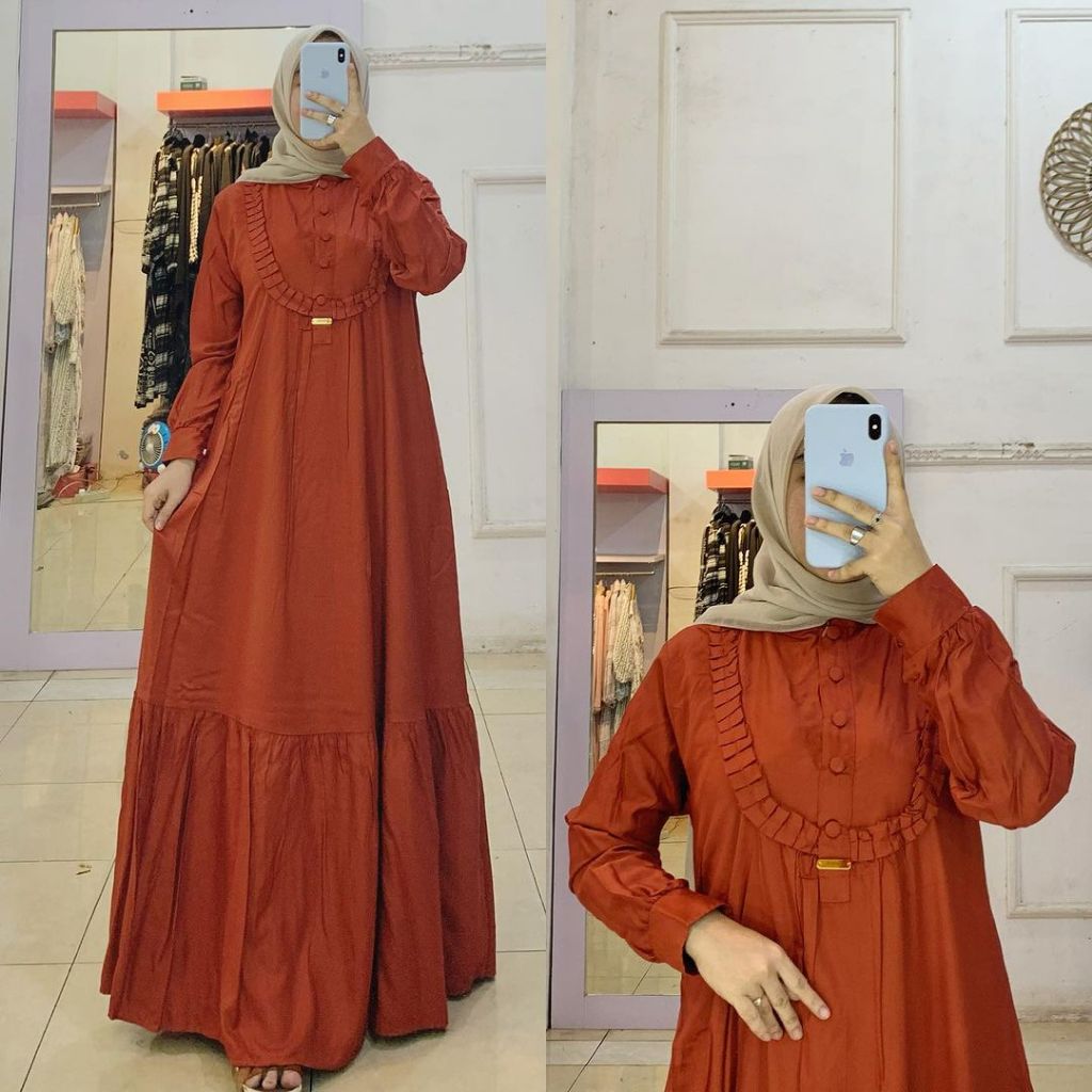 Gamis Crinkle Natalia Maxi Terbaru // Gamis Model Baru Trend Terlaris 2024