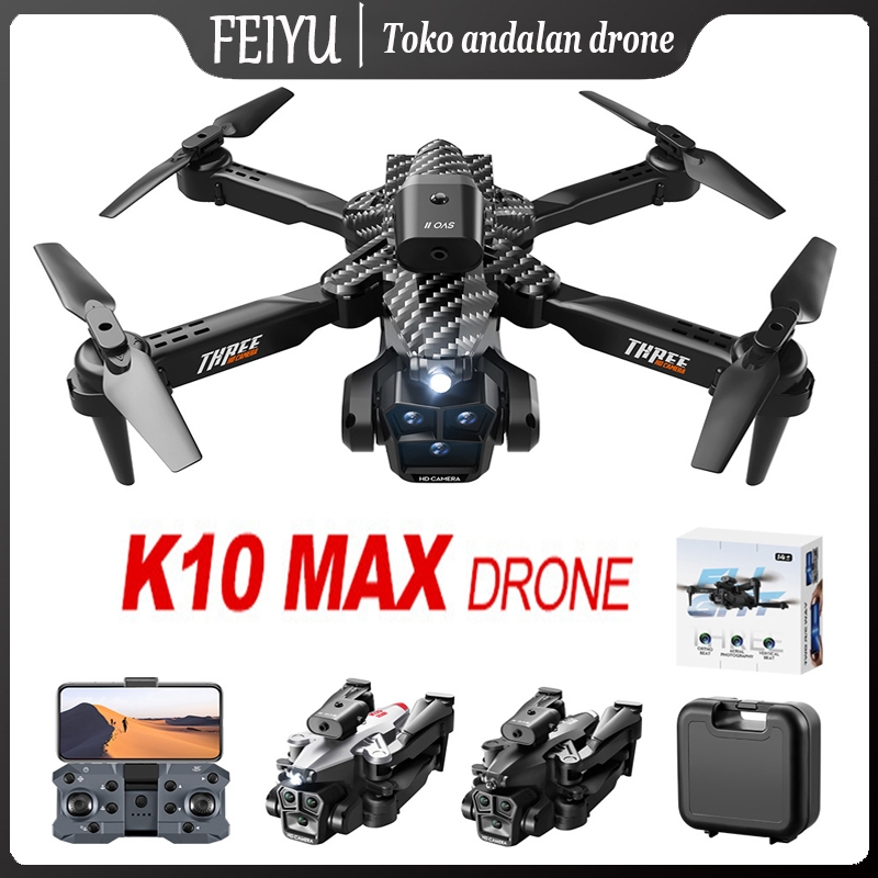 K10MAX drone penghindar rintangan aliran optik tiga kamera quadcopter fotografi udara definisi