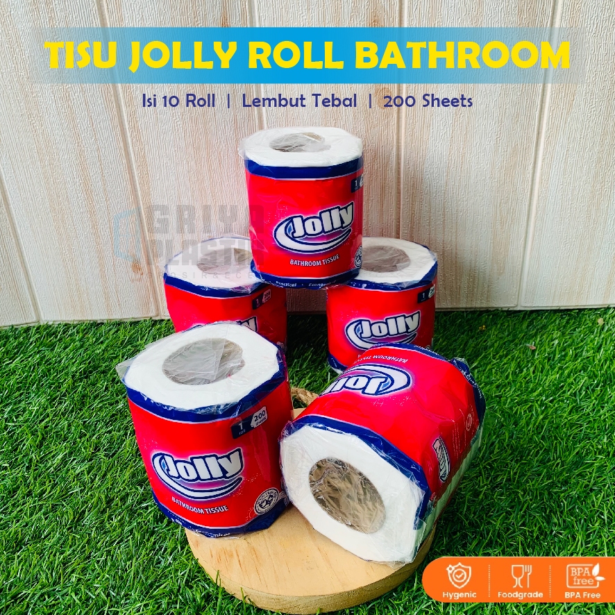 [10 Roll] Tisu Toilet Jolly Roll 200's | Tisu Bathroom | Tisu Roll