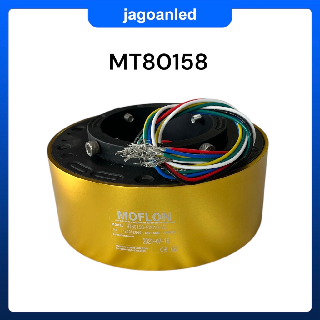 Slipring Rotating Cable Slip Ring Diameter In 80mm OD 158mm 6 Cable / 6 Wire MT80158