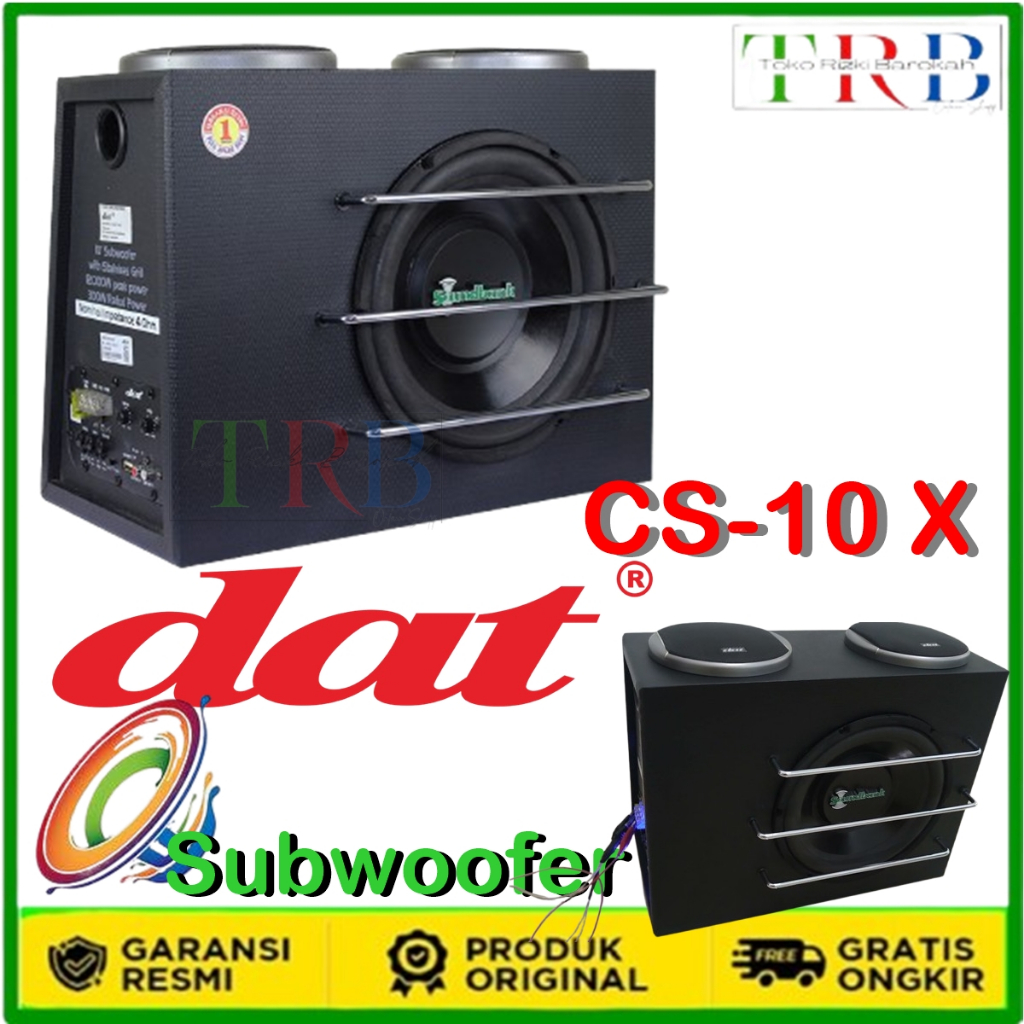 [BISA COD]Subwoofer Aktif Mobil 10 inch DAT CS10X/CS 10 Full Woofer