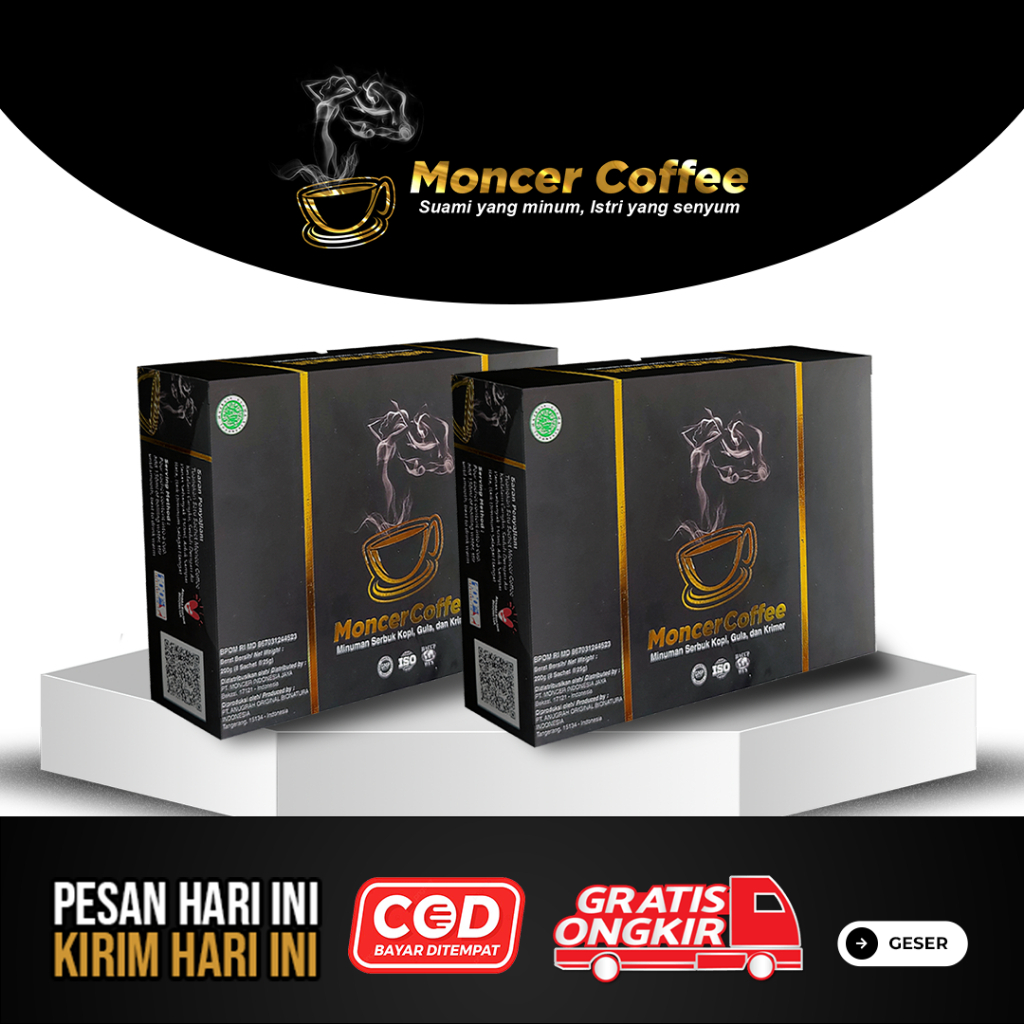 

Monceer Coffee Minuman Kopi Herbal Sehat Halal Original 1 Box Isi 8 Sachet