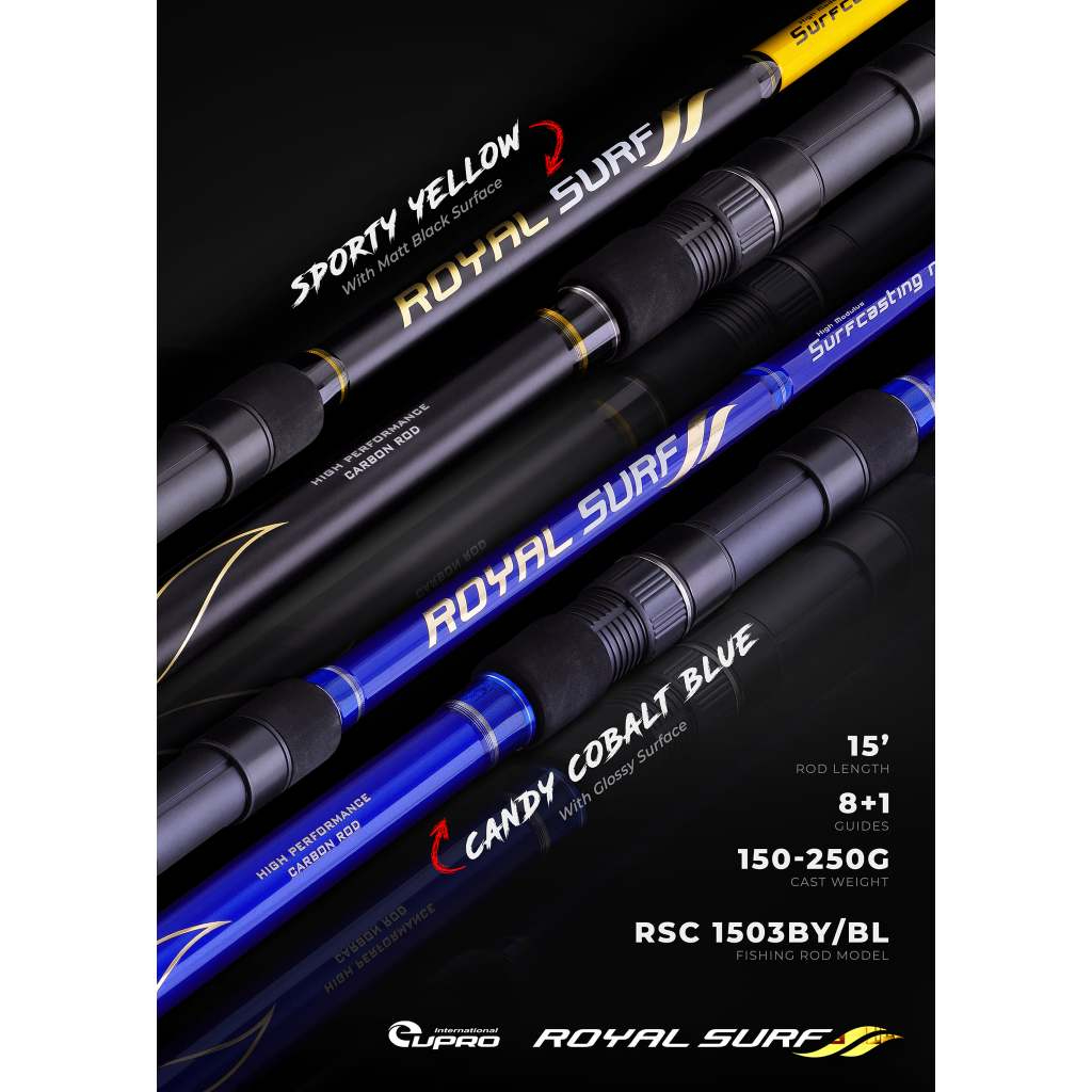EUPRO Joran Pancing Spinning Sambung Tiga ROYAL SURF 1503 / 450cm Hi-carbon Material Joran Surf Cast
