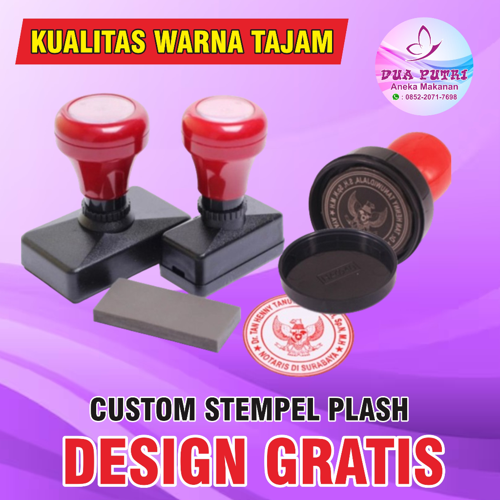 

STEMPEL PLASH LANGSUNG ADA TINTANYA TANPA BAK