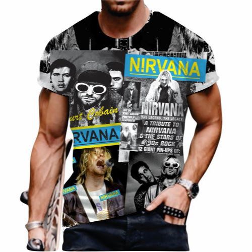 KAOS TAG THAILAND NIR VANA TRIBUTE (AOP) ALL OF PRINT |MUSIK MUSIC FULLPRINT FULL PRINT T-SHIRT