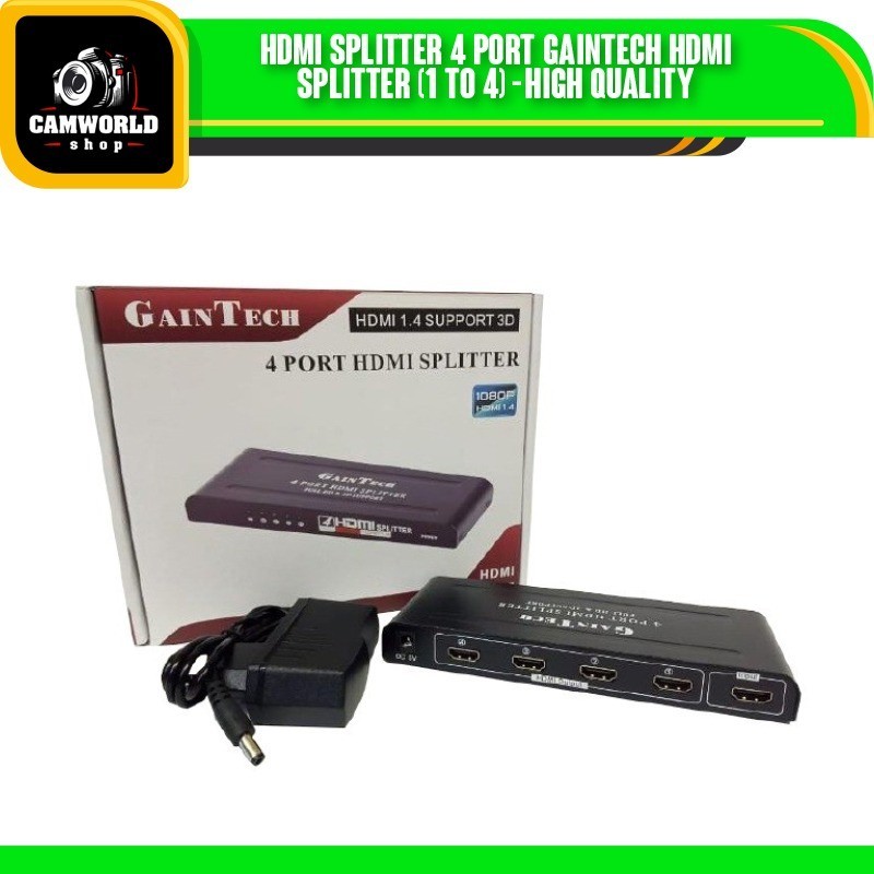 HDMI Splitter 4 Port GAINTECH HDMI Splitter (1 to 4) - High Quality