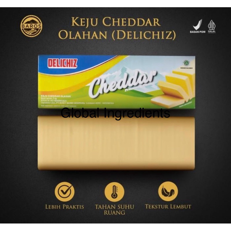 

Keju Cheddar Delichiz Bukit Baros Ori 2 Kg Rasa Mantap