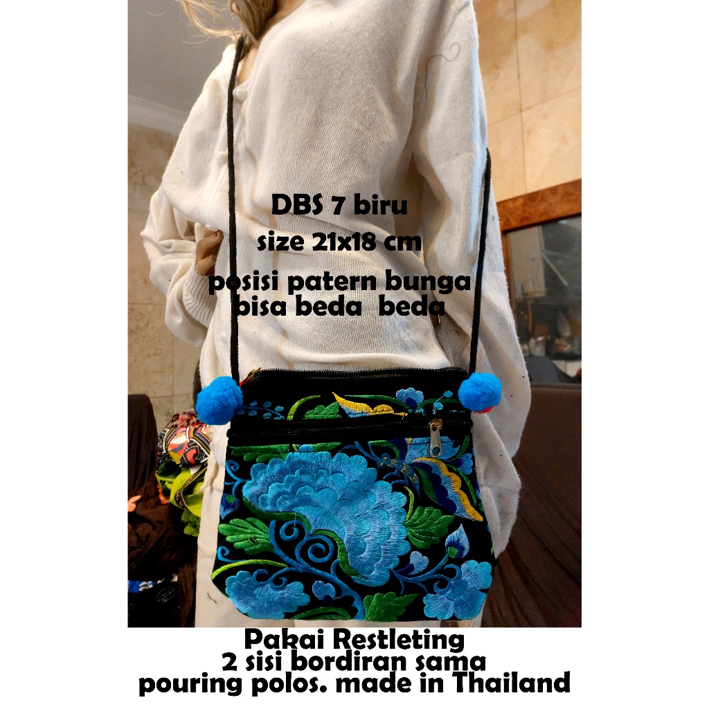 tas bordiran import/tas thailand/tas slempang/tas etnik/clutch/tas pingang/dompet/tote bag/top handl