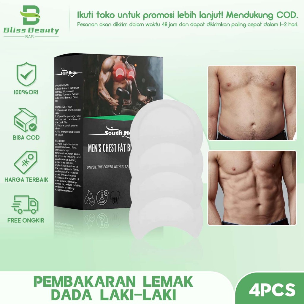 South Moon Patch Pengencang Dada Pria Menyusukan Lemak Dada Firma Anti Selulit Memperkuat Otot Tubuh