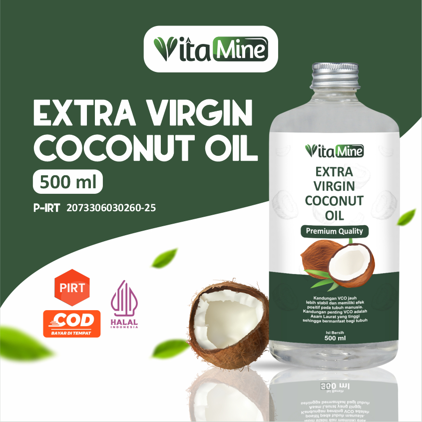 

Vitamine - Extra Virgin Coconut Oil 500ml - Minyak Kelapa Murni VCO 250ml Organik Premium