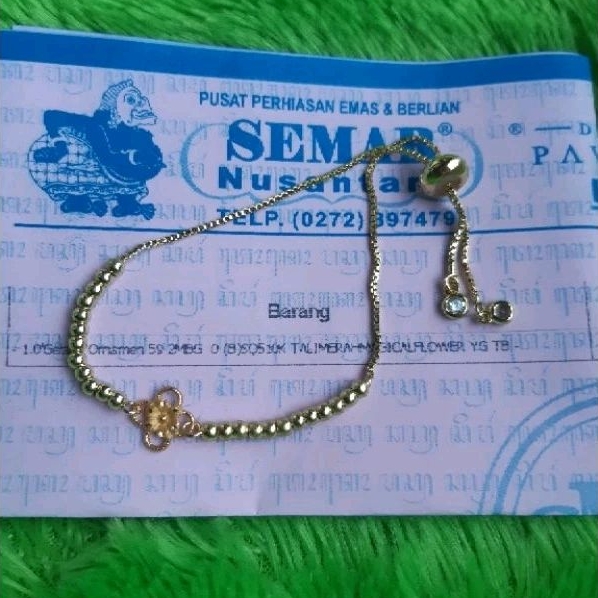 Gelang Tali Serut Gold Mrican Variasi Bunga Dop semar Nusantara