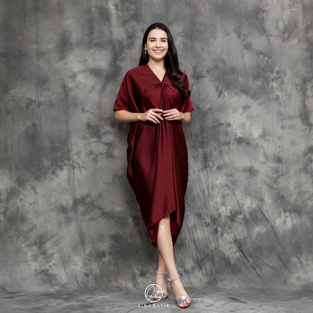 AIRA BATIK _ Alena Kaftan Raya | Kaftan Viral | Kaftan Polos | Kaftan Silk I Raya Outfit I Couple Le