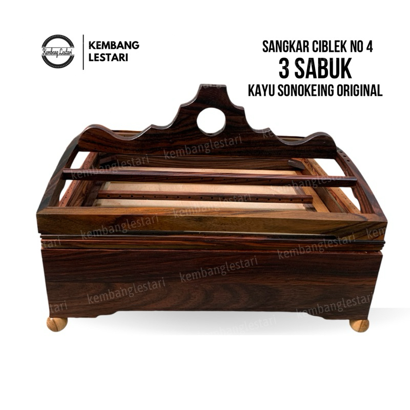 Sangkar Burung kayu Sono Keling Sangkar Ciblek No 4 Sangkar Prenjak Sangkar Kotak Full Set 3 Sabuk