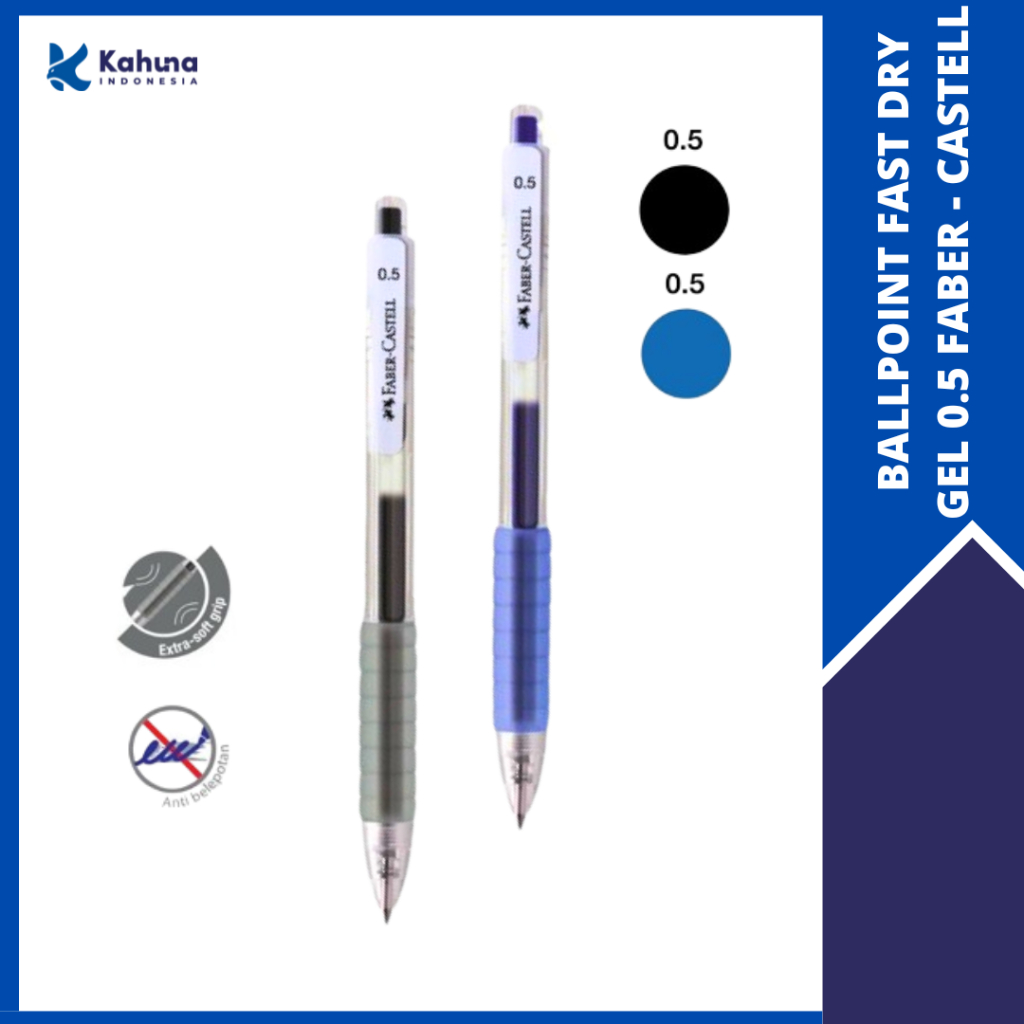 

BALLPOINT / BOLPEN / PULPEN FAST DRY GEL PEN 0.5 FABER CASTELL