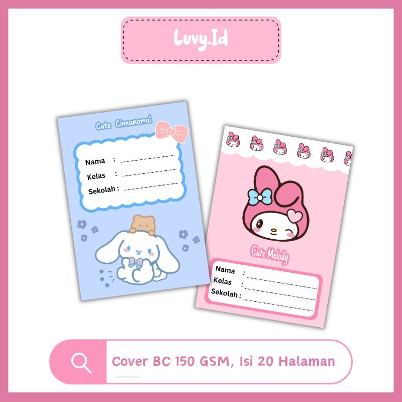 

buku tabungan karakter sanrio / buku tabungan karakter lucu / buku tabungan sekolah karakter