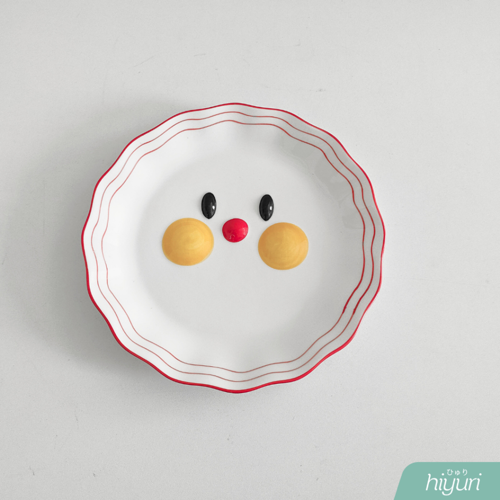 HIYURI Piring makan Anpanman/Piring makan keramik/piring makan anak/piring makan lucu/piring makan k