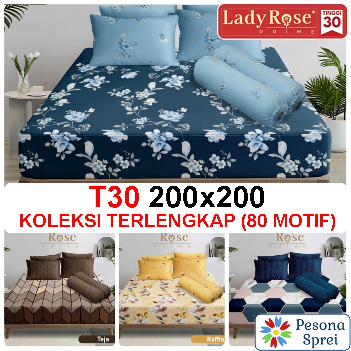 SPREI LADY ROSE 200x200 / SPREI LADY ROSE EXTRA KING Size / SPRAI LADYROSE 200x200