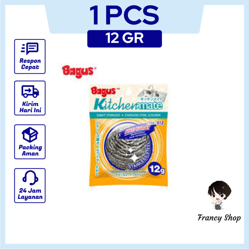 Bagus Stainless Scourer Sabut Kawat isi 1